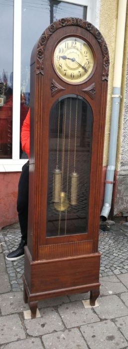 Ładny stary zegar stojący -- BABA -- Antyki -- Międzywojenny