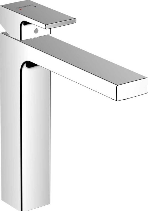 Bateria umywalkowa stojąca Hansgrohe Vernis Shape srebrny