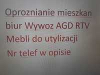 Oproznianie mieszkan biur Wywoz sprzetu AGD RTV utylizacjia Katowice