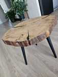 Stolik kawowy plaster drewna loft