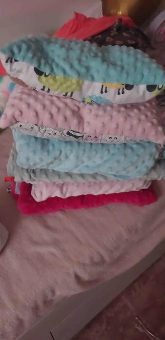 Kocyki kolderki minky