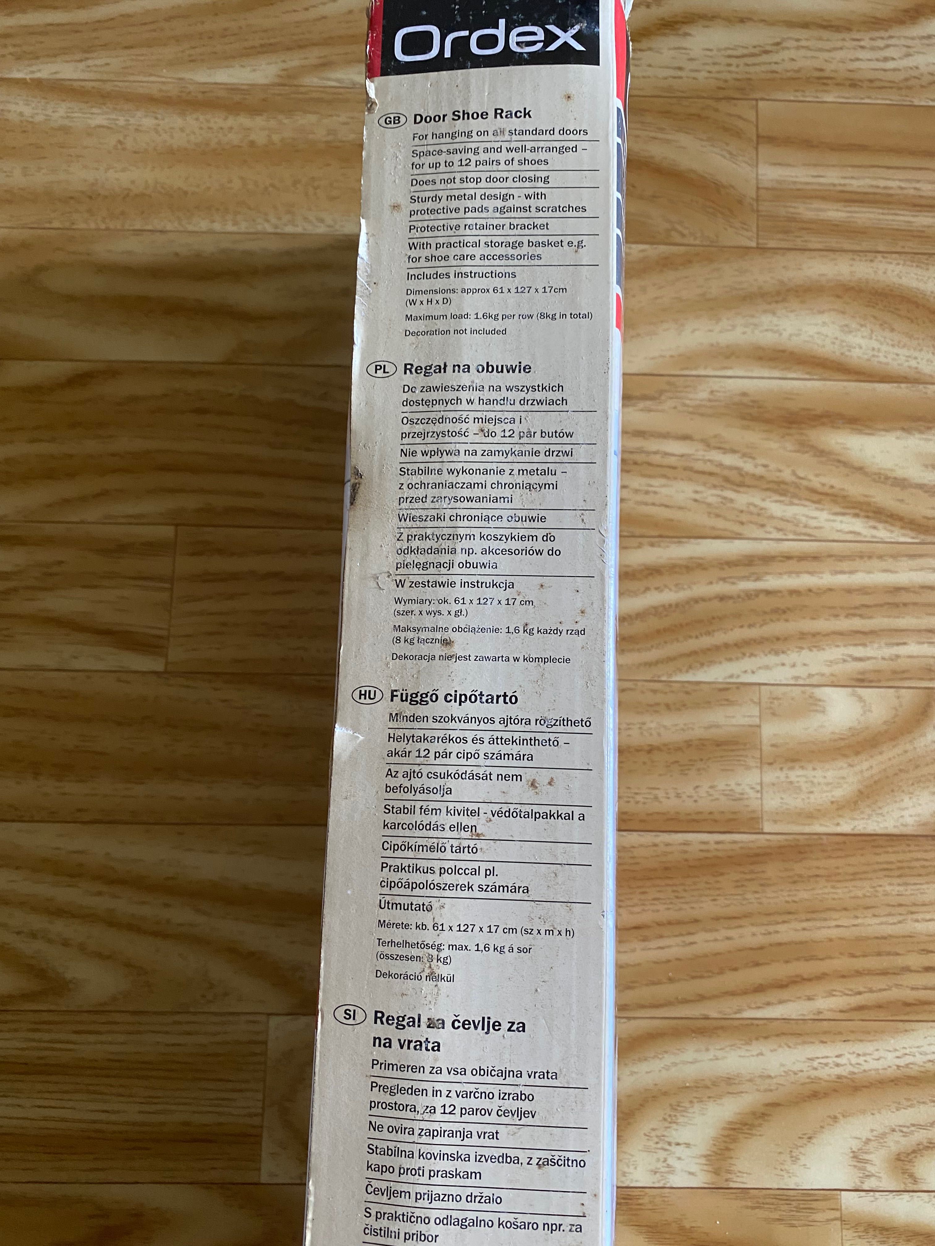 Regał na obuwie, wiszący ORDEX - 12 par