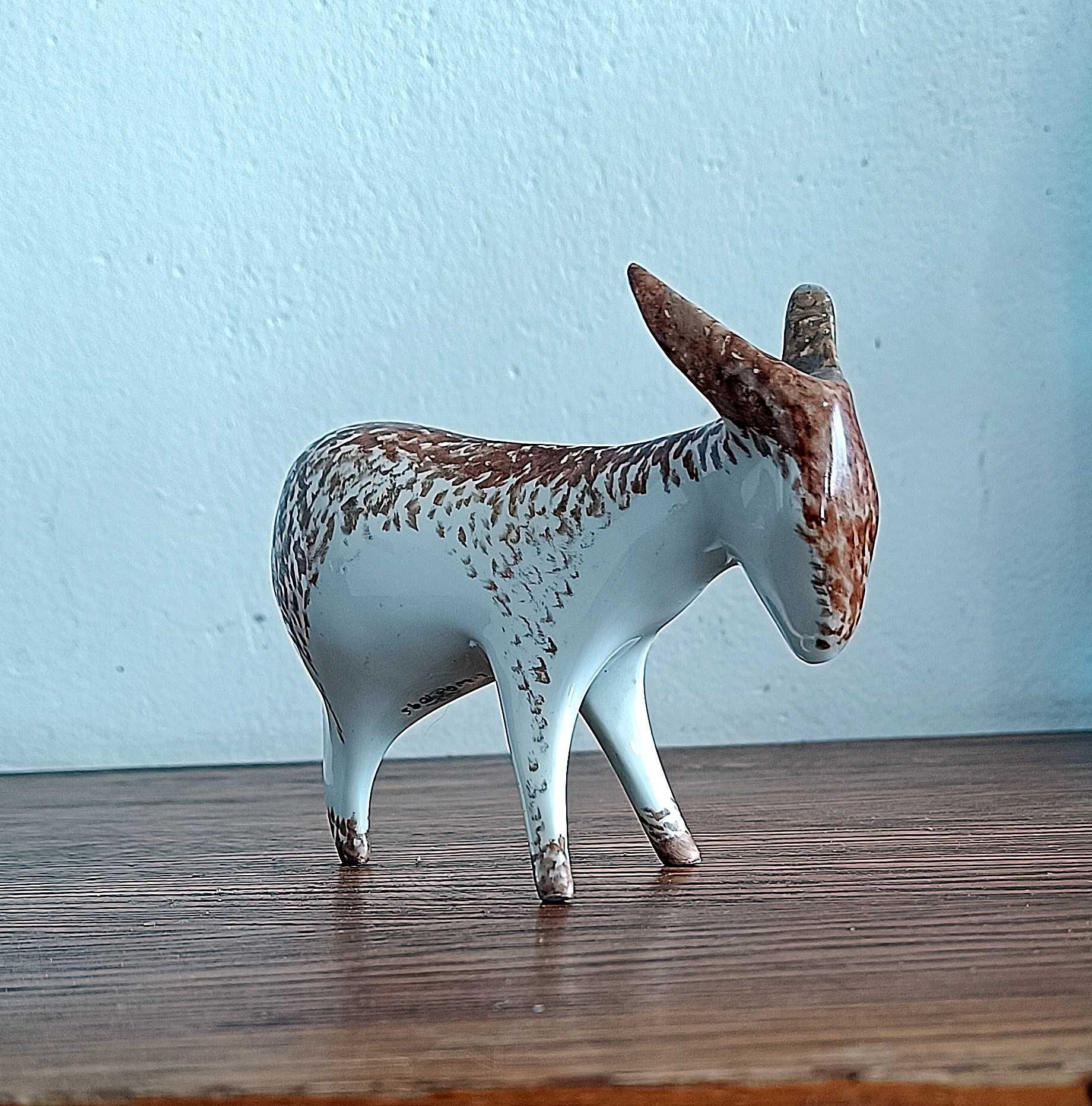 Porcelanowa figurka Osiołek proj. Mieczysław Naruszewicz Ćmielów 1960