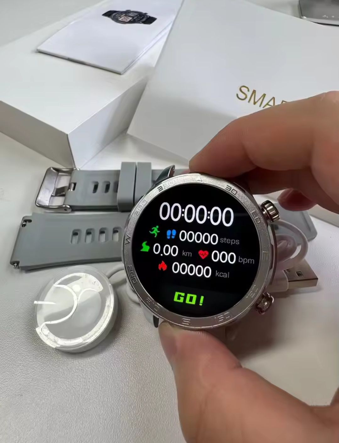Смарт часы NFC. GPS. Super Amoled. Compass