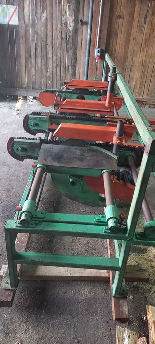 Piła kapówka, pilarka formatowa trzypiłowa do palet