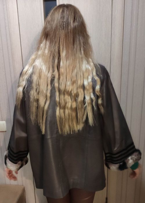 Шикарная женская  куртка из итальянской лайковой кожи