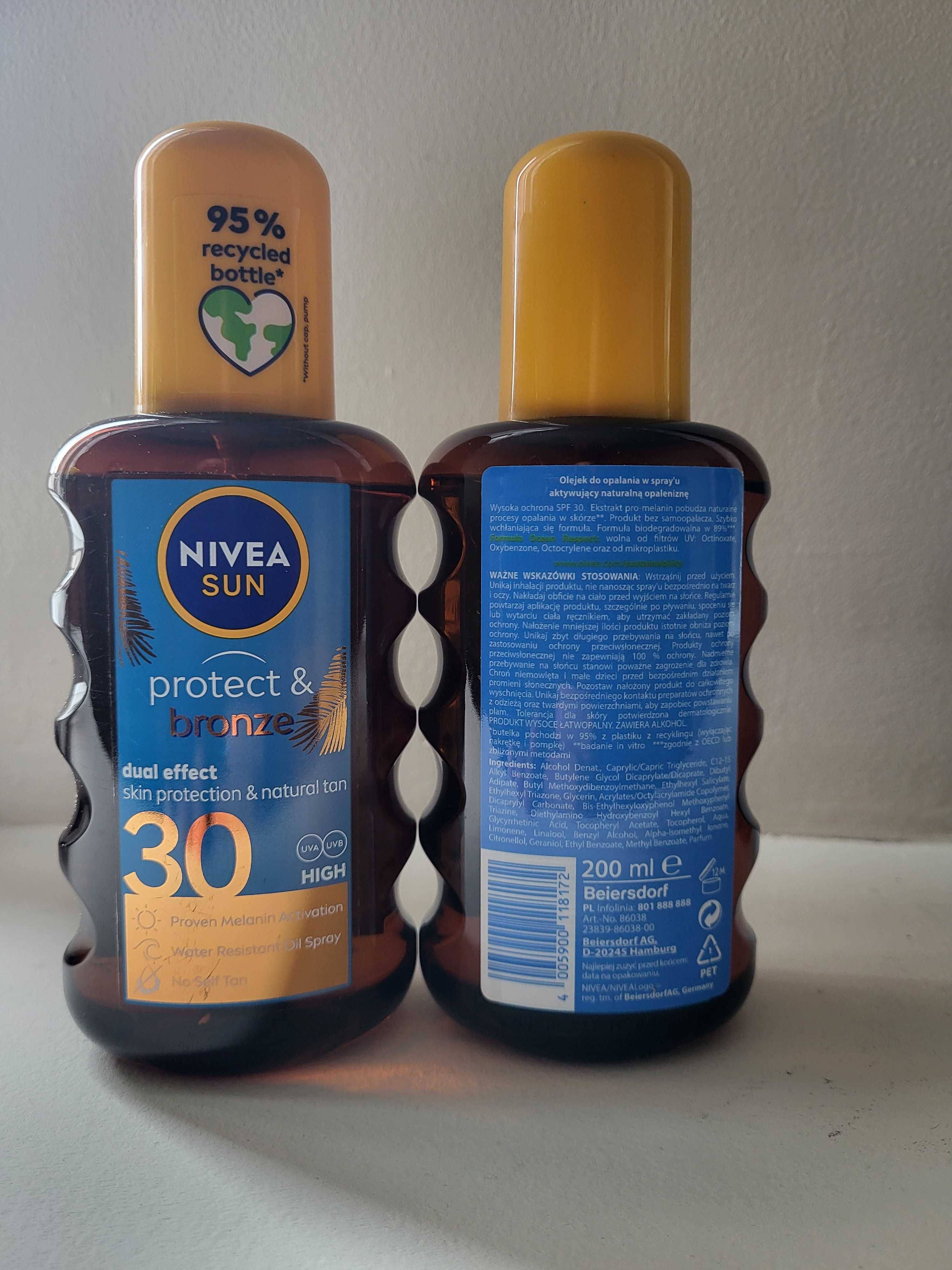 Olejek w sprayu do opalania Nivea Sun Protect & Bronze 30