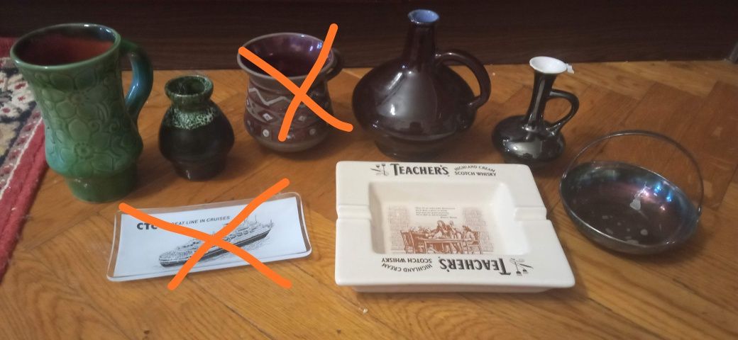 Посуда ссср, , апликатор ляпко коврик, фарфор, графинчики., Пепельници