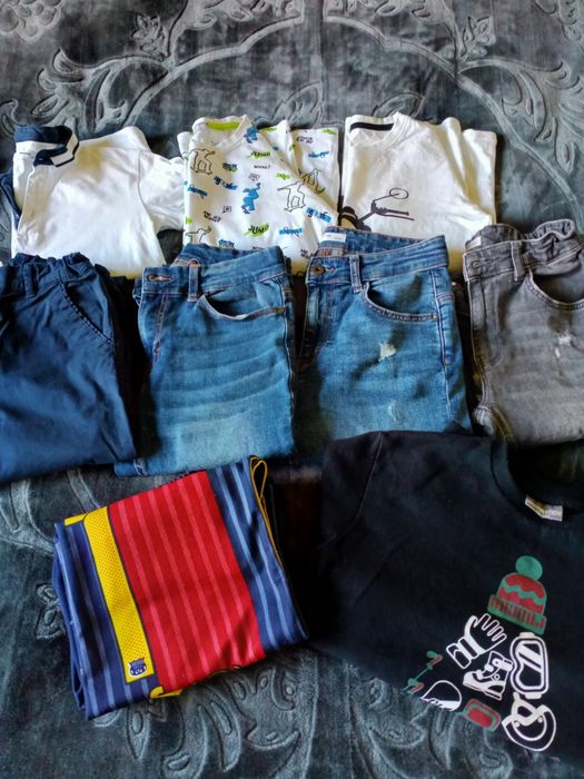 Zestaw ubrań  chłopiec rozm 146 firmówki+ gratis ( 10 szt