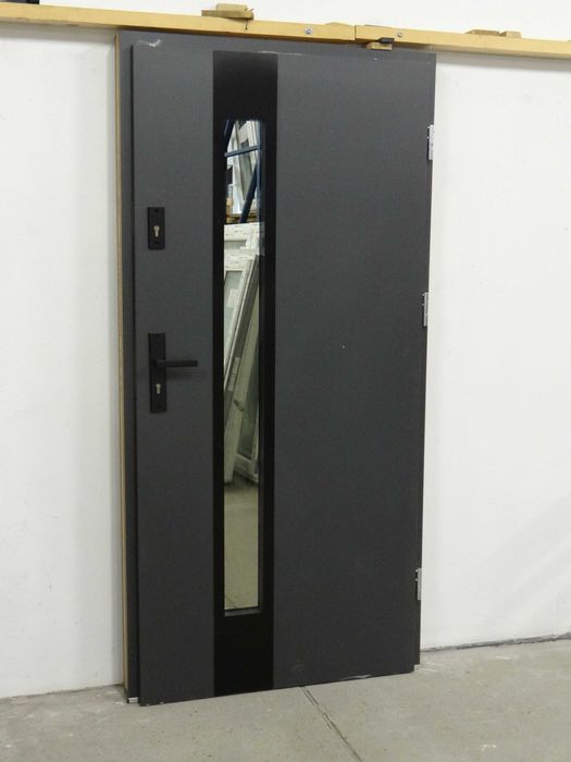 Drzwi zewnętrzne + okucia Ezio 13B 90 P antracyt 1.2W/m²K