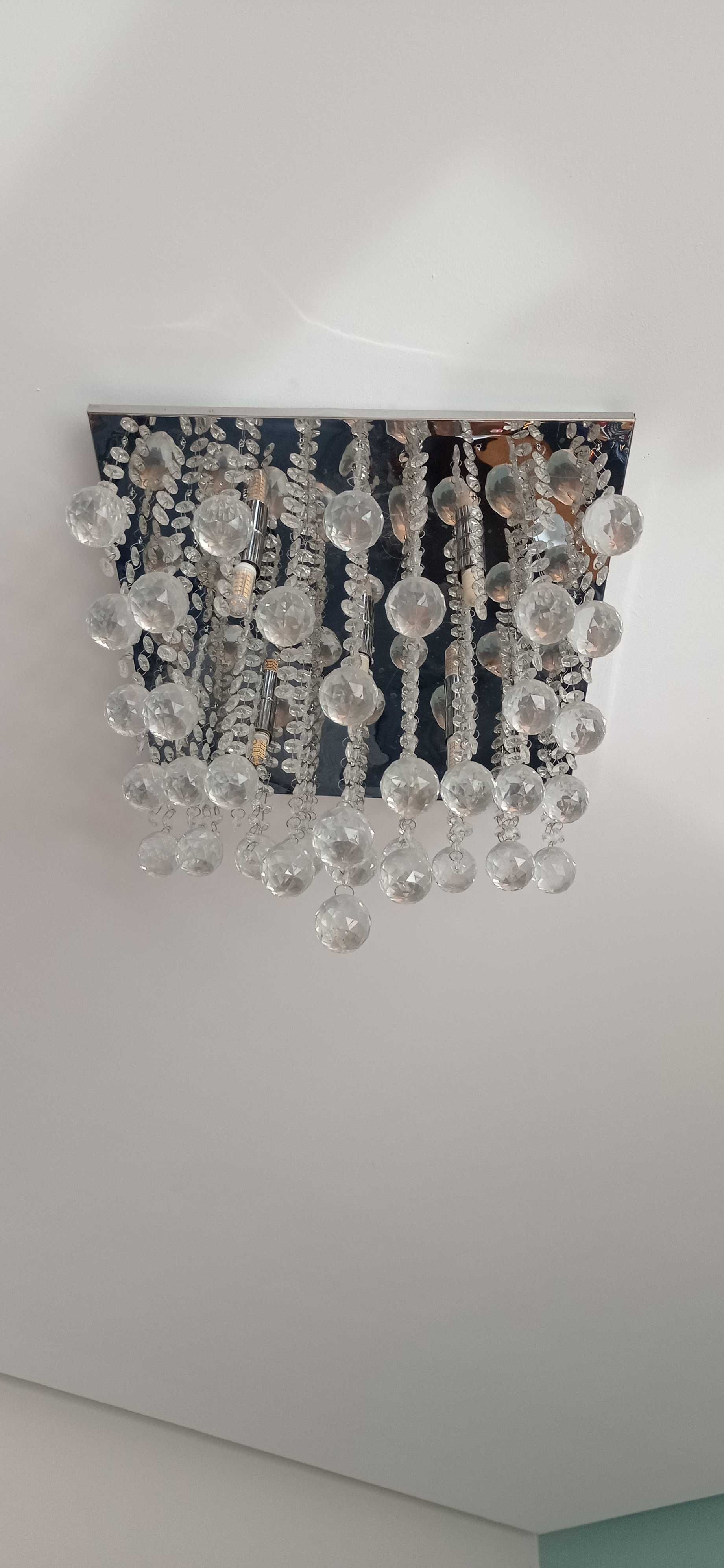 Lampa sufitowa żyrandol z kryształami