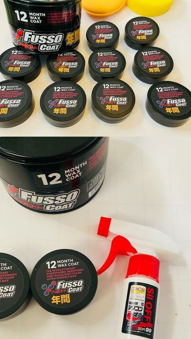 Soft99 Набір: Віск Fusso 12М + Glaco Ultra Антидощ + Очищувач (3-в-1)