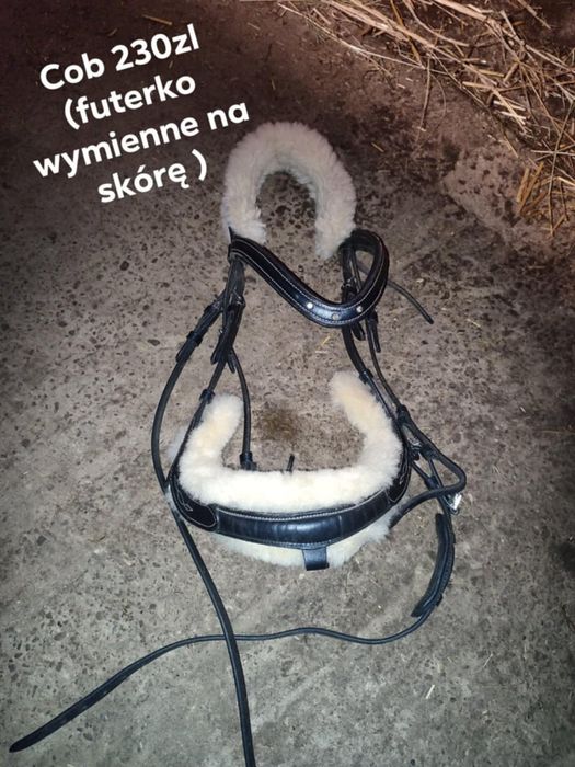 Ogłowie z futerkiem cob