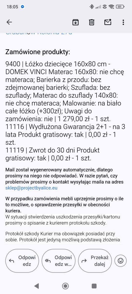 Domek Łóżeczko dziecięce 160x80