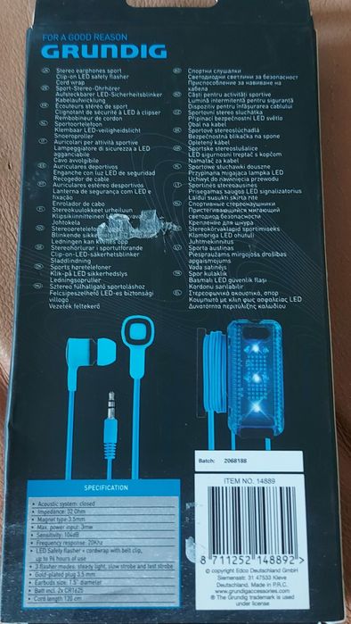 Słuchawki przewodowe sportowe