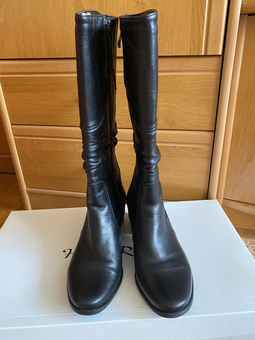 Kozaki czarne skóra naturalna Henrom r. 38