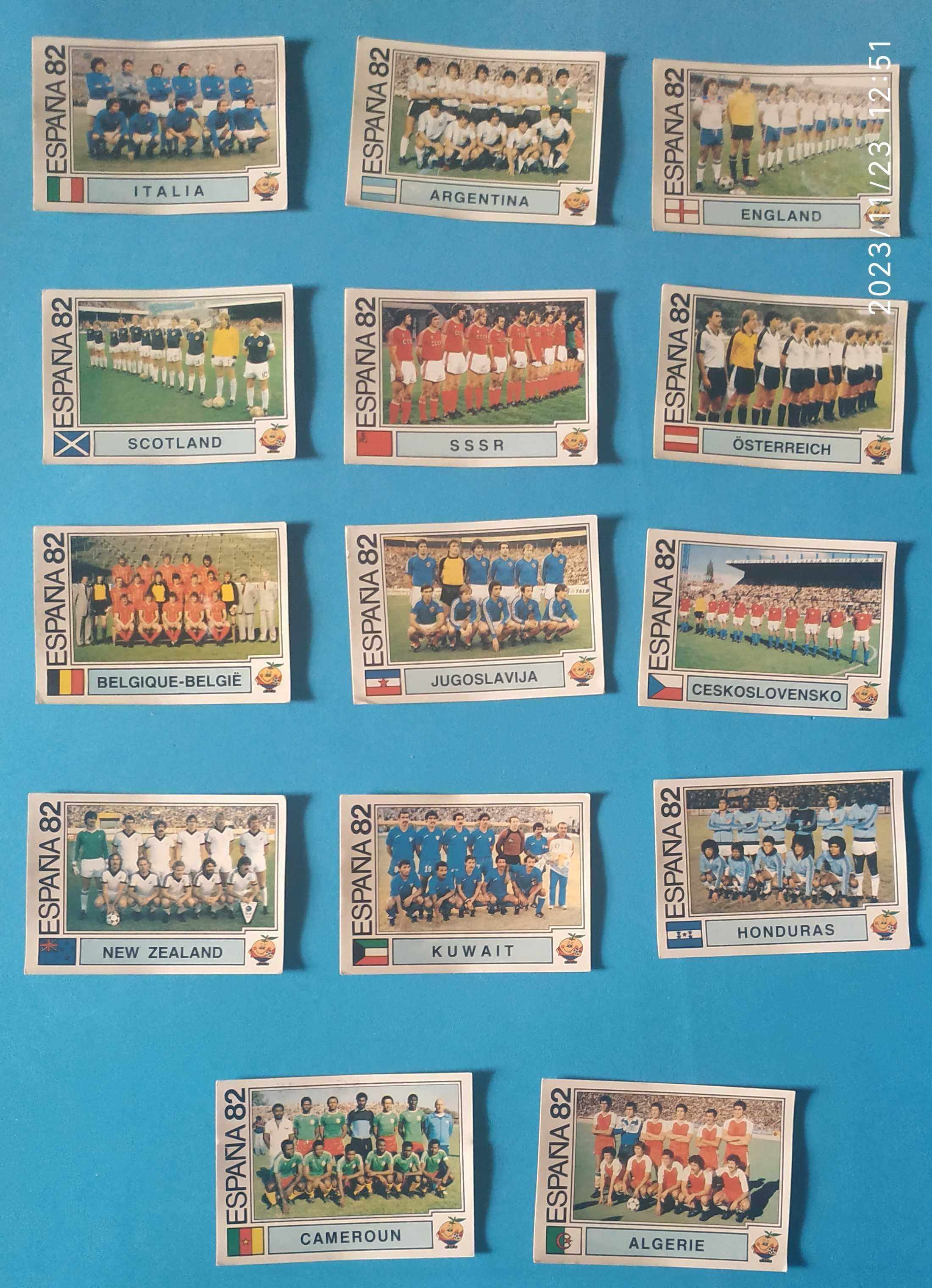 PANINI - Cromos Mundial de Futebol - Espanha 1982 . RAROS POR COLAR