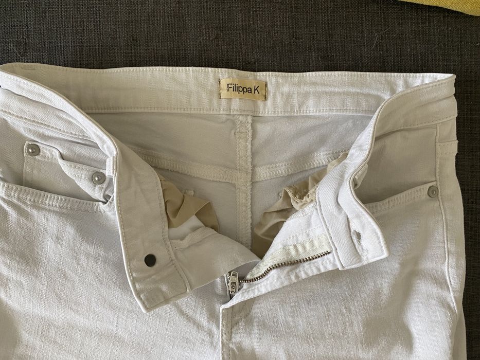 Filippa K białe spodnie jeansy skinny xs/s
