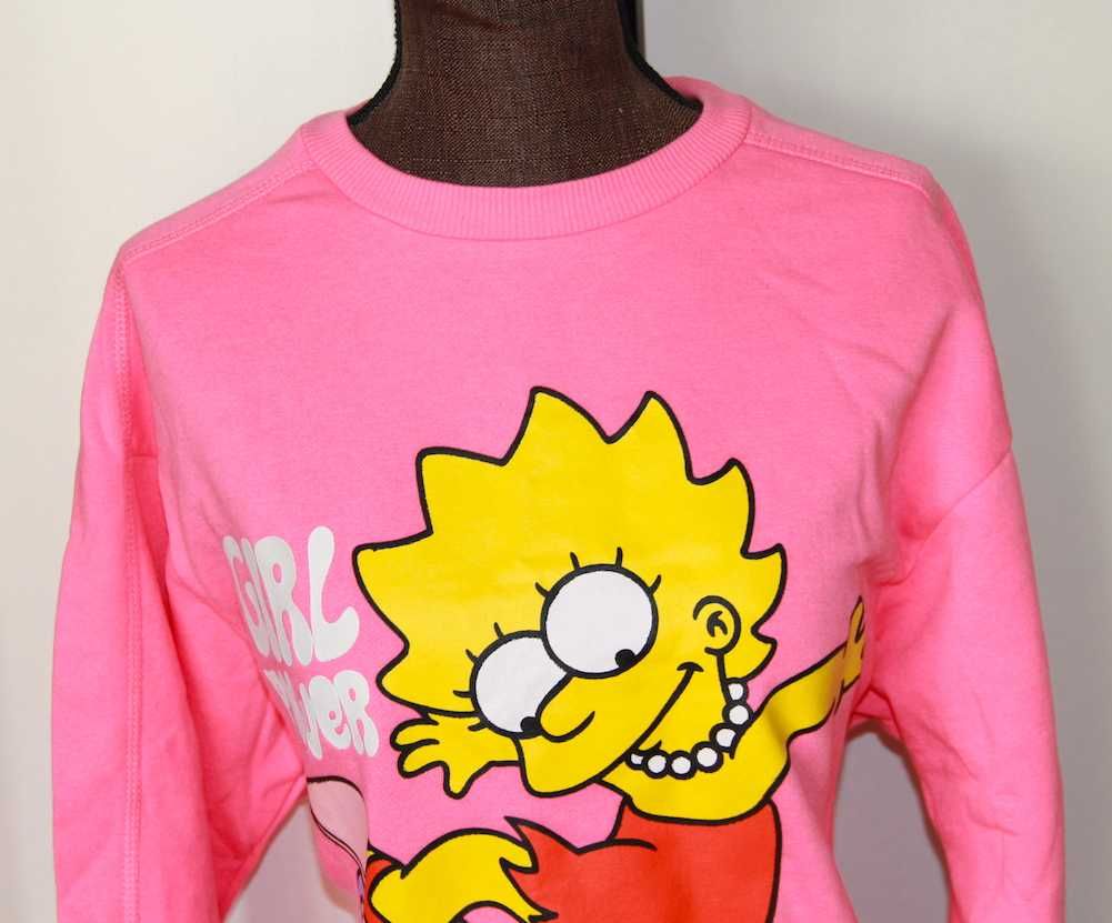 the simpsons simpson simpsonowie bluza bluzka rózowa damska xs 34 36 s