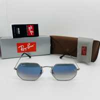 Солнцезащитные очки Ray Ban Octagonal 3556 Silver-mBlue 53мм стекло