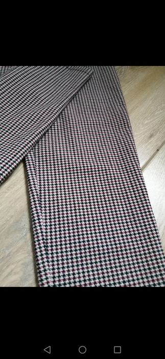 Spodnie w pepitkę, Zara, biały, czarny, czerwony