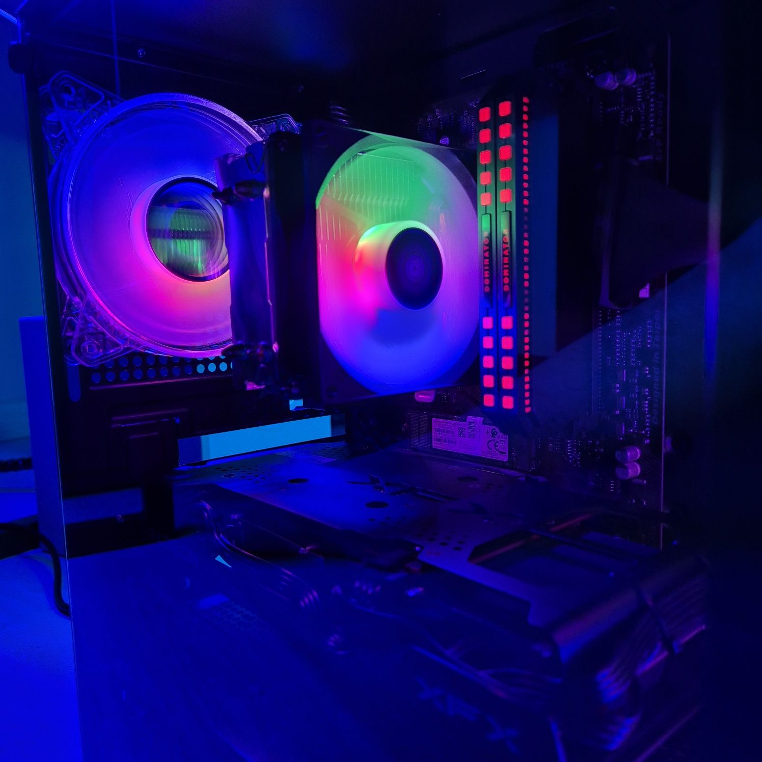 Komputer RX6600/RX6700XT/R5 5500/16Gb ram/Gamingowy Okazja RGB windows