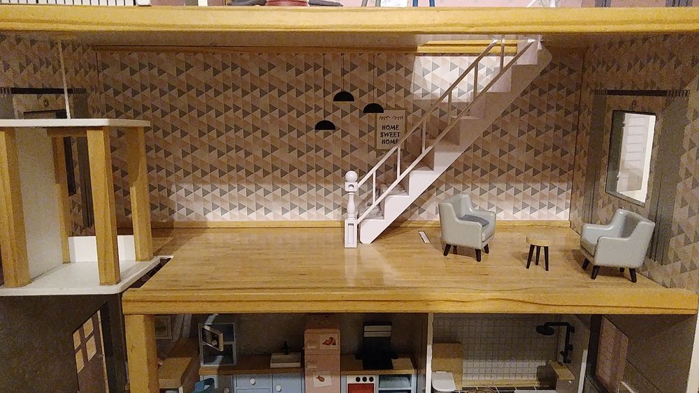 Drewniany domek dla lalek Playtive 80 cm stan bdb