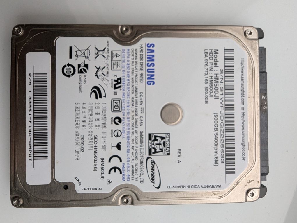 Hdd samsung 500 gb