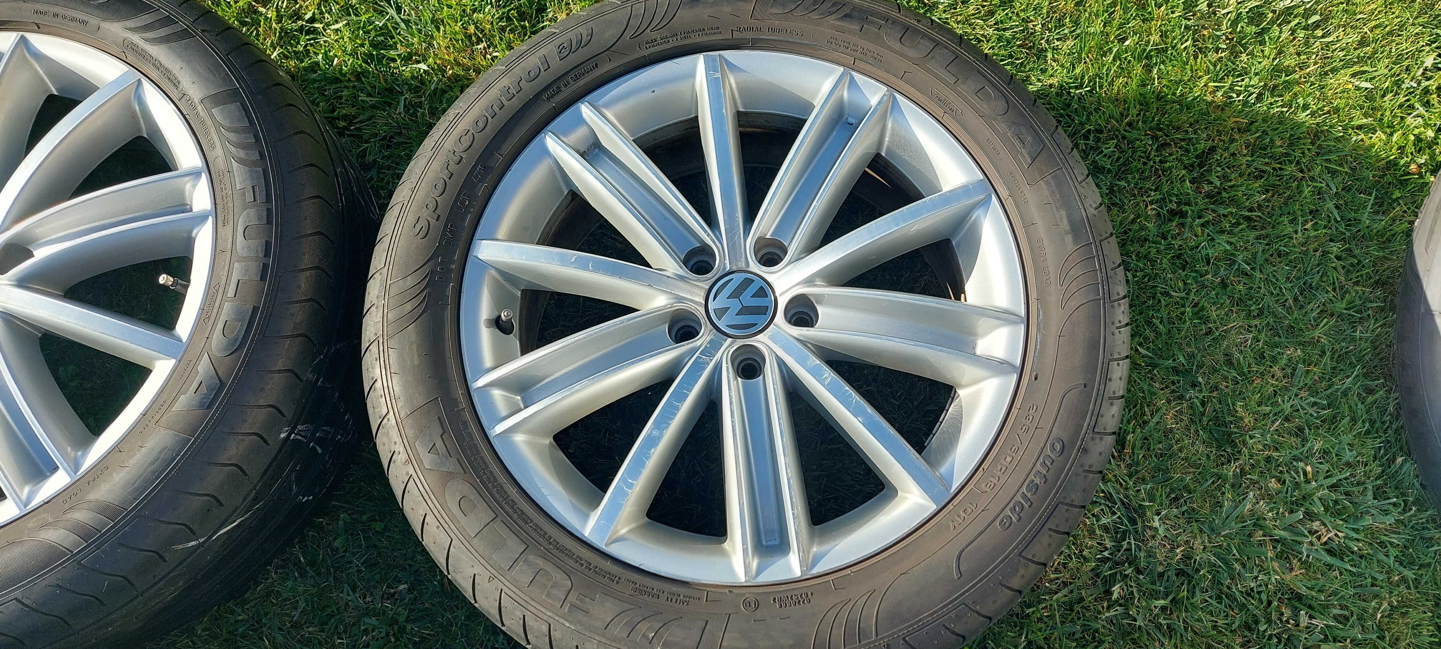 felgi aluminiowe 18 vw tiguan 5x112 oponki gratis super stan