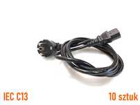 Kabel zasilający IEC C13 do PC, Monitora, UPS (10 sztuk)