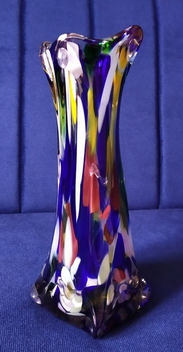 Wazon PRL sękacz niebieski