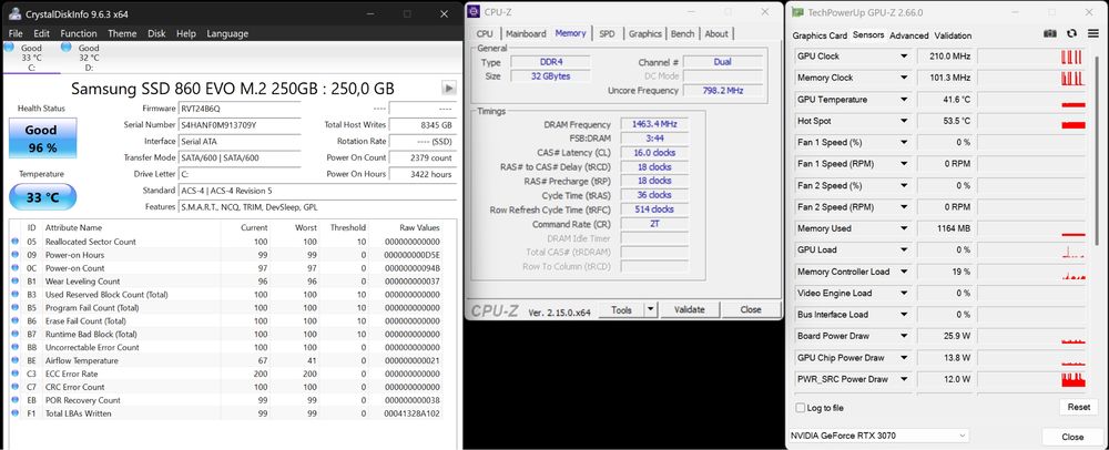 RTX 3070, i7 10700f, DDR4 32gb, 500+250GB SSD