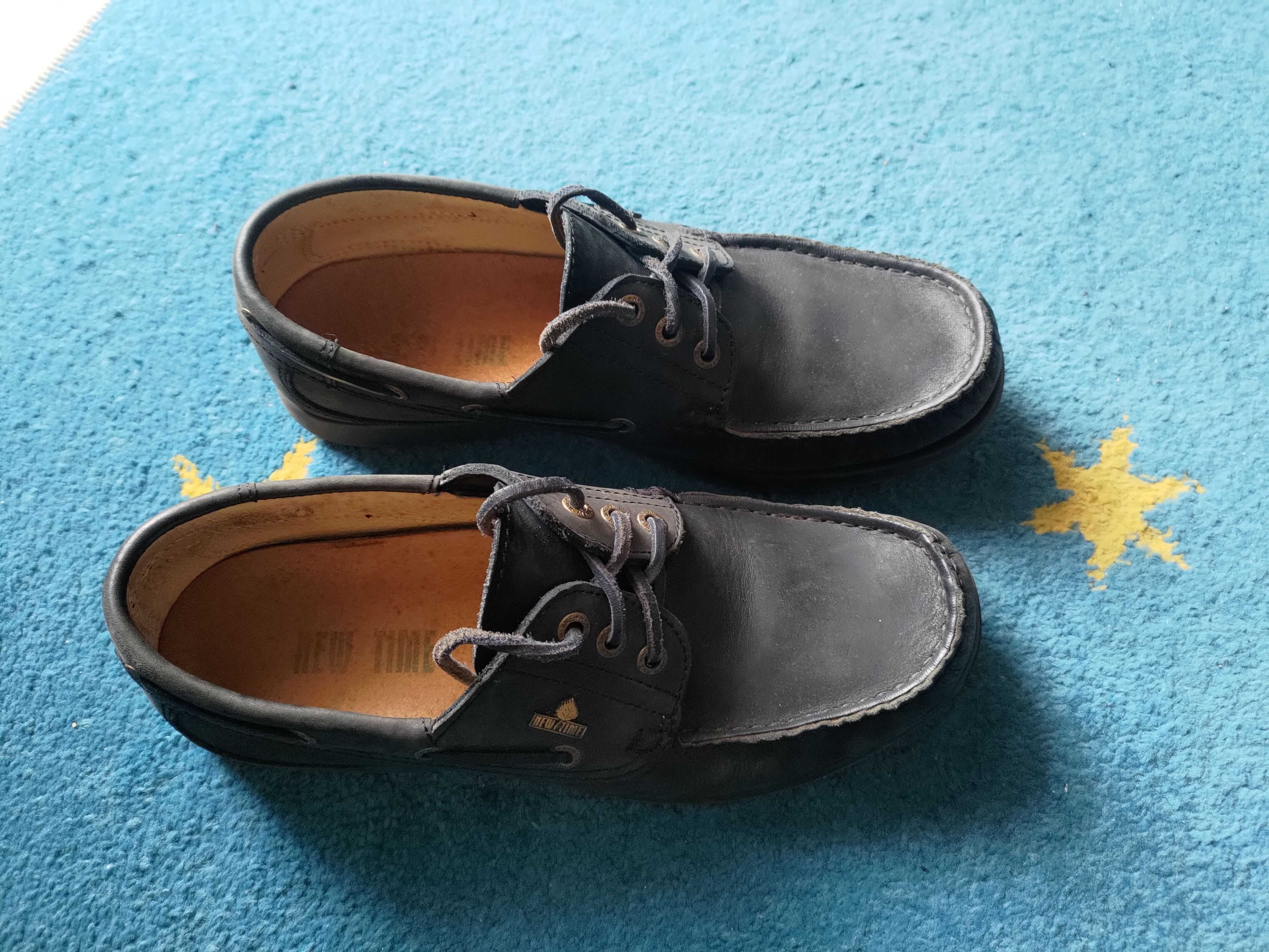 NEW TIME Sapatos de Vela, Pretos (Em bom estado, Tamanho: 43)