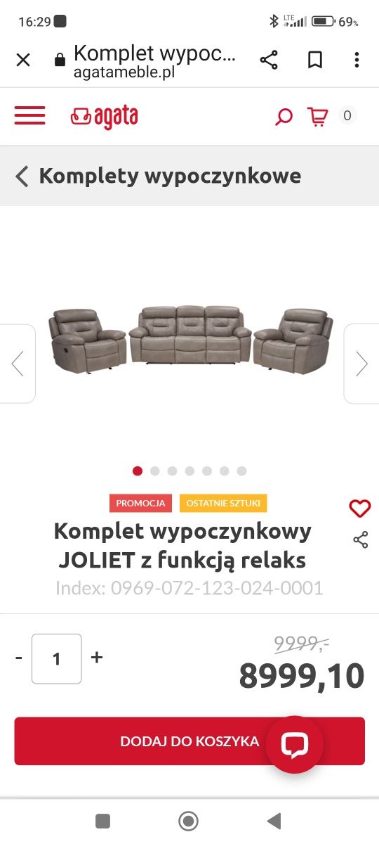 Sprzedam pilnie kanapę i fotele bujane , bądź same fotele w cenie 2300