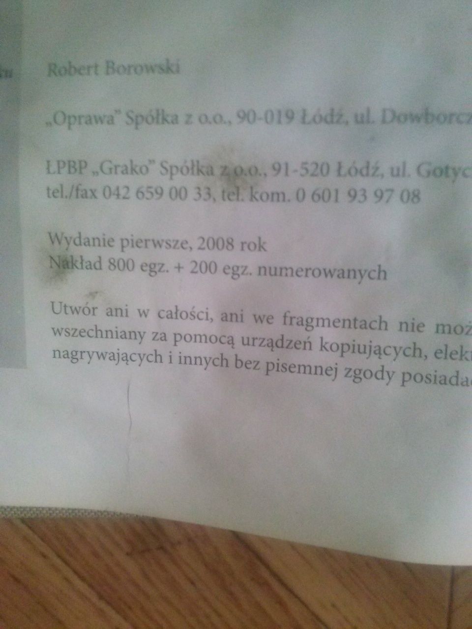 Stara książka Pabianicka spółdzielnia mieszkaniowa