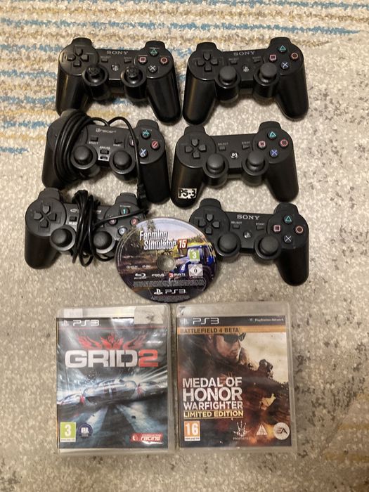 Zestaw 6x kontroler + 3 Gry na PS3
