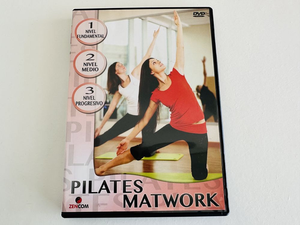 DVD Pilates Matwork Zencom 3 níveis em espanhol e inglês