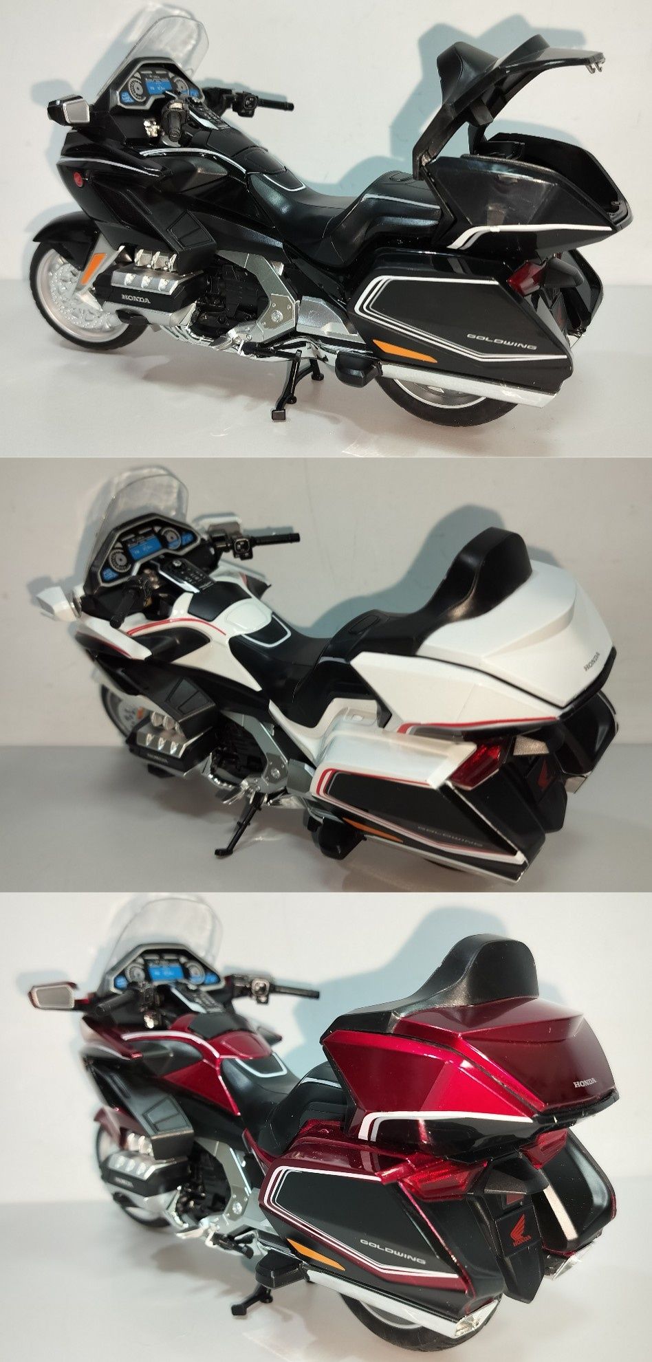 Распродажа HONDA Gold Wing GL1800 модель мотоцикла 1:11 со звуком и св