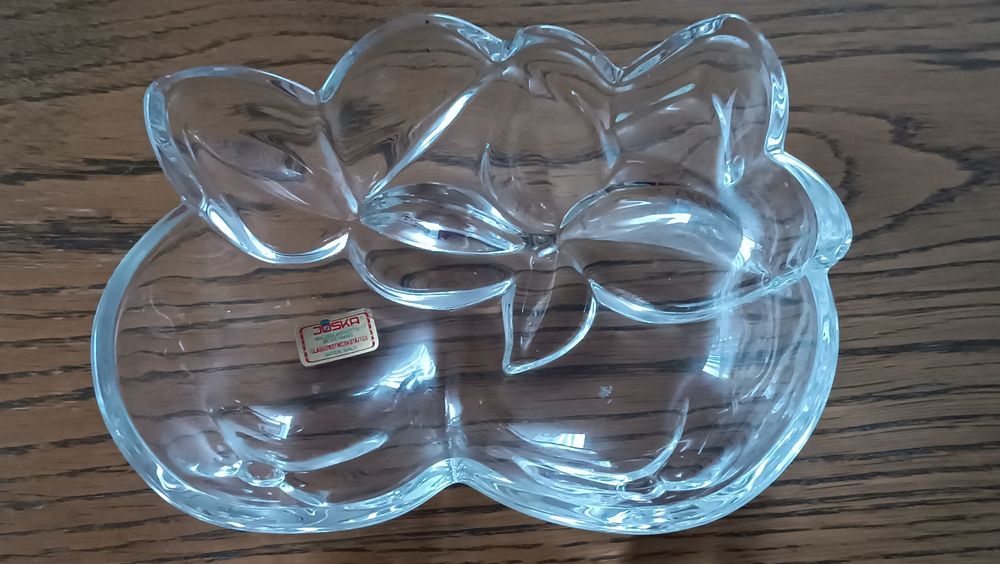 Szklana miska na owoce PRL