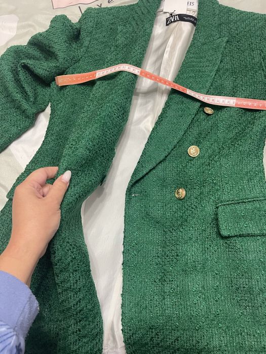 Твідовий теплий піджак-сукня Zara