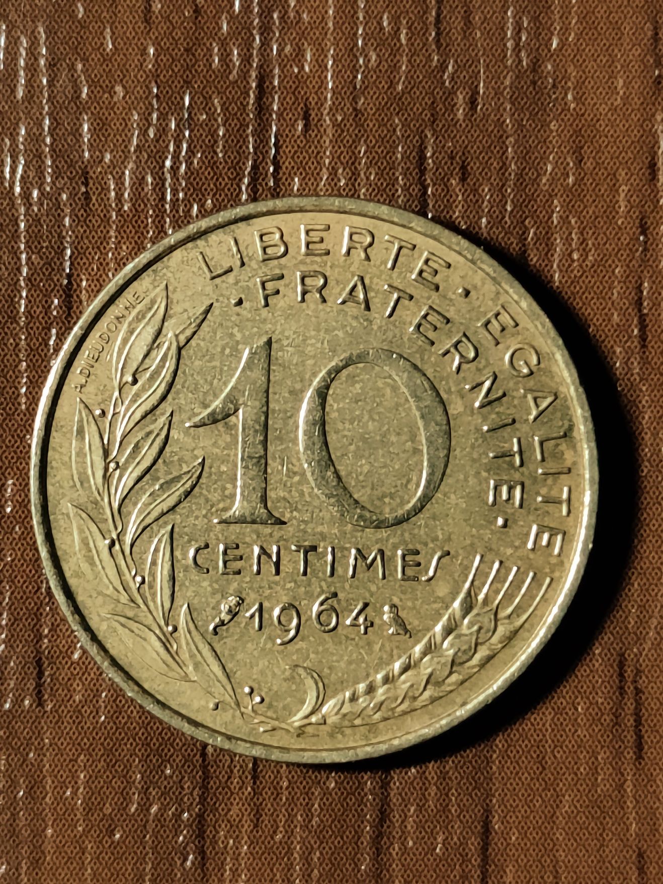 10 сентимів 1964р. Франція