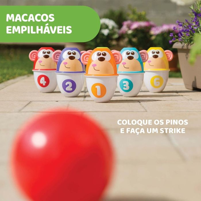 Bowling Brinquedo Chicco Strike dos Macaquinhos
IDADE RECOMEN
