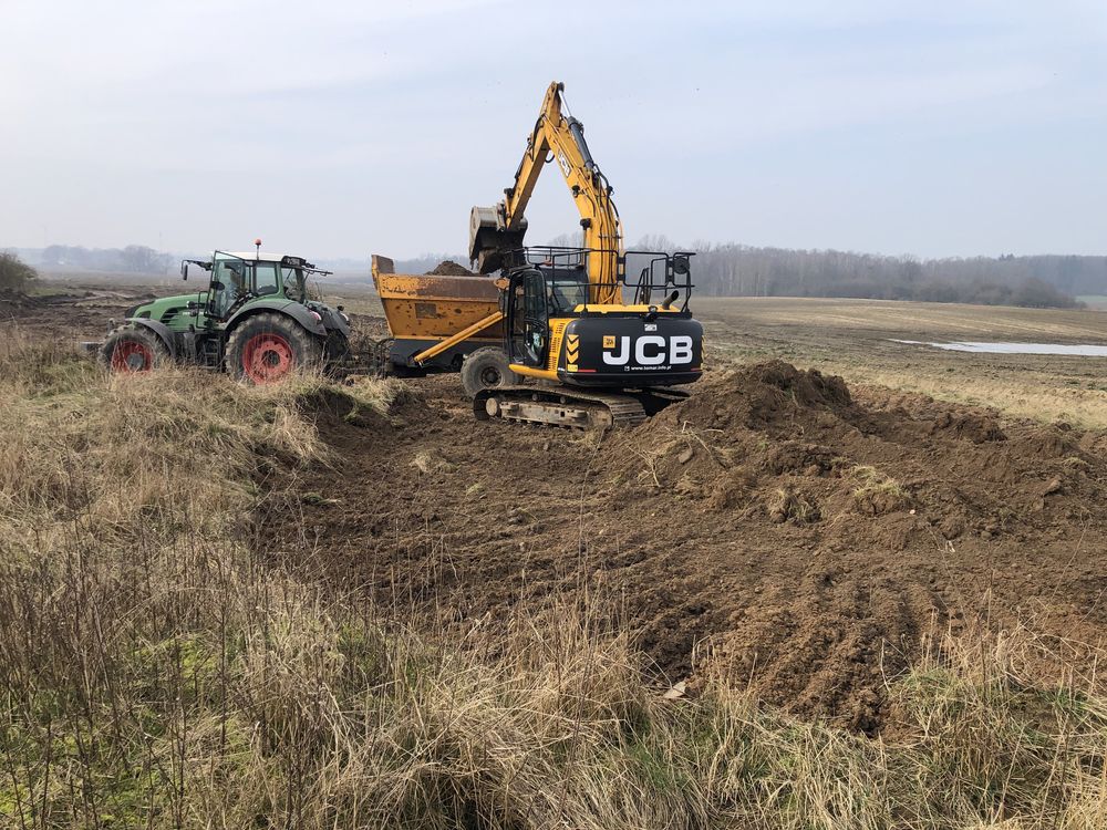 Czyszczenie kopanie stawów koparka gąsienicowa odwóz 20 ton