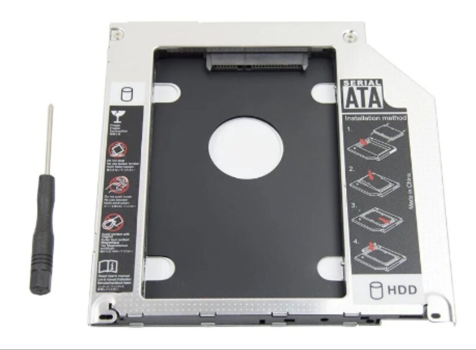 caddy segundo disco 9.5mm SATA HDD SSD para MacBook