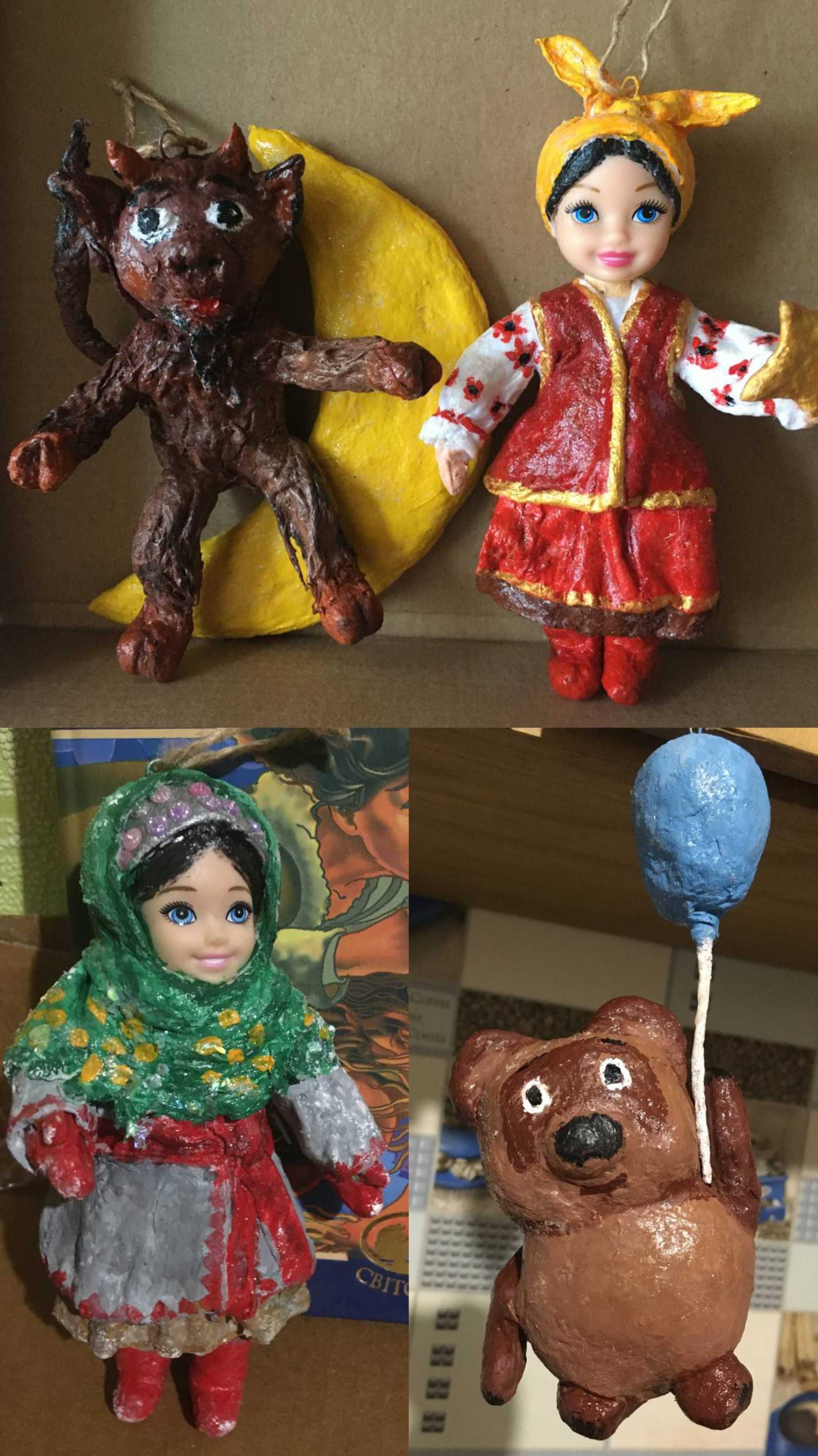 Ватна іграшка україночка з маками дівчина з серцем сувенір handmade