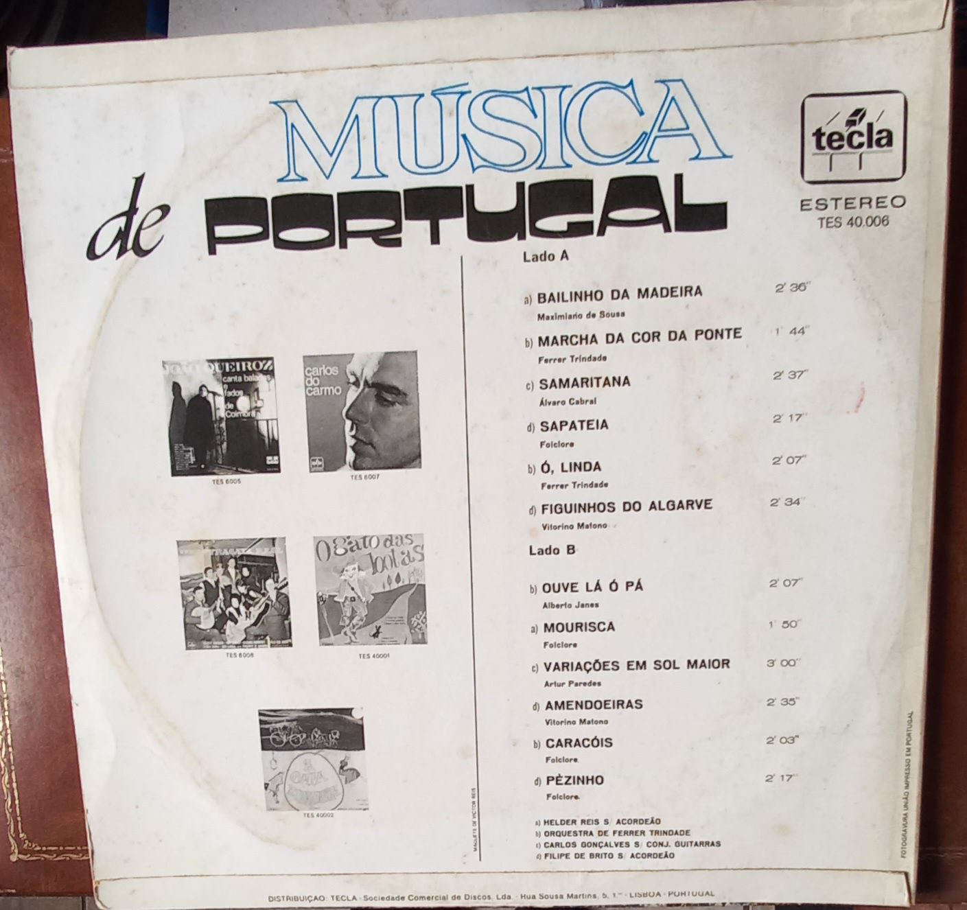 Disco de vinil,LP Musica de Portugal, vários.