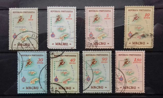Selos Portugal Ex-Colónias Macau-Mapas