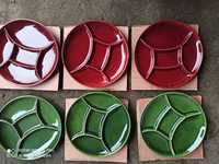 6 talerzy ceramicznych vintage retro lata 70