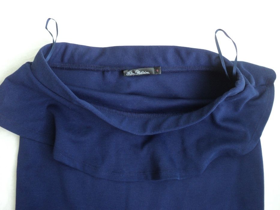 синяя юбка карандаш юбка с рюшами облегающая юбка стрейч