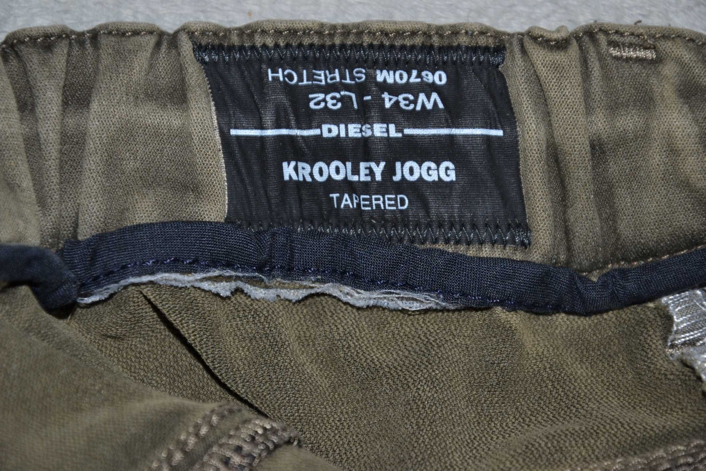 DIESEL Krooley Jogg Jeans Spodnie Męskie W34 L32 Oryginalne Super Stan
